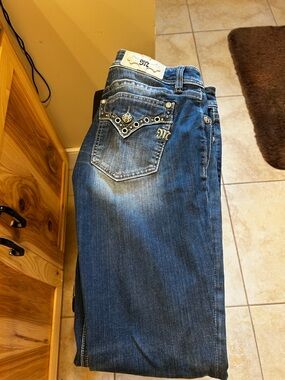 Miss Me Embellished Dark Blue Women's Jeans